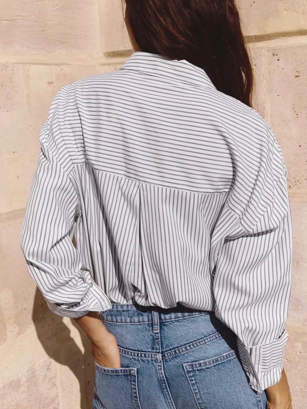 𝗡𝗪𝗧 𝗭𝗮𝗿𝗮 • Oversized Striped Shirt